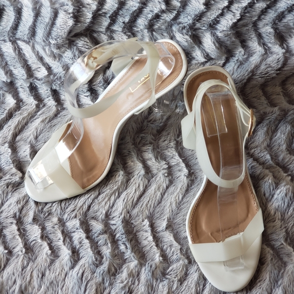 Yoki. Estelle Ankle Strap Lucite Heels - Picture 3 of 8
